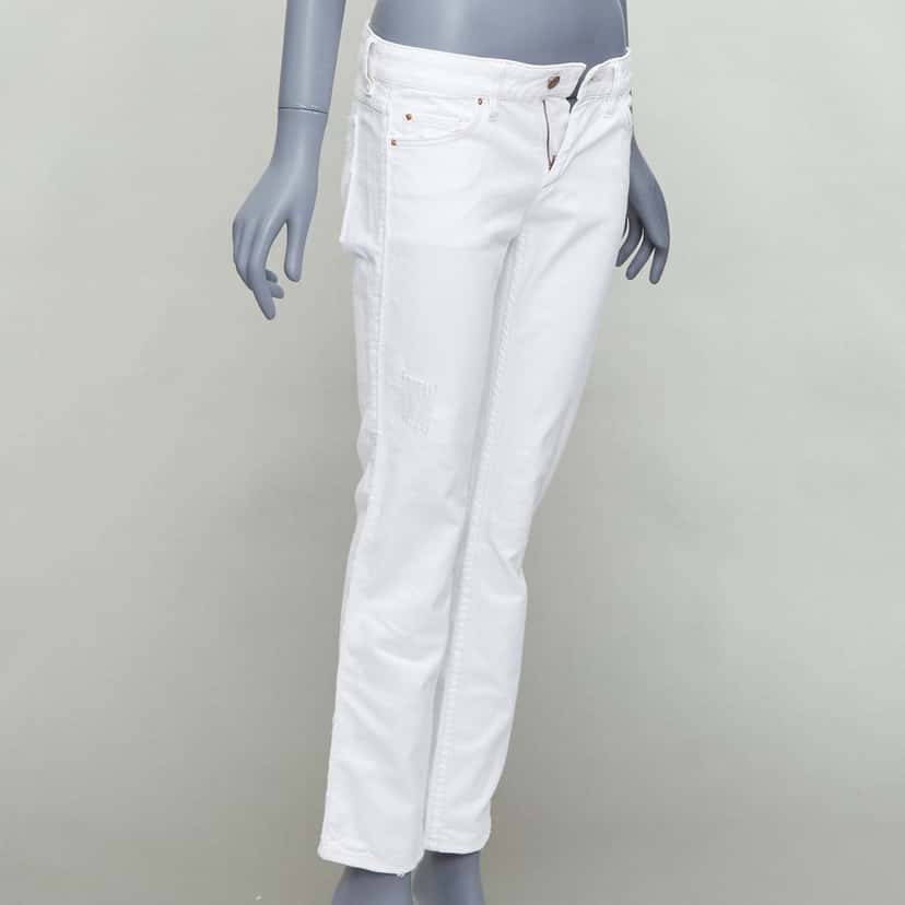 Isabel Marant White Rope Applique Jeans White Cotton Never worn - Inside View