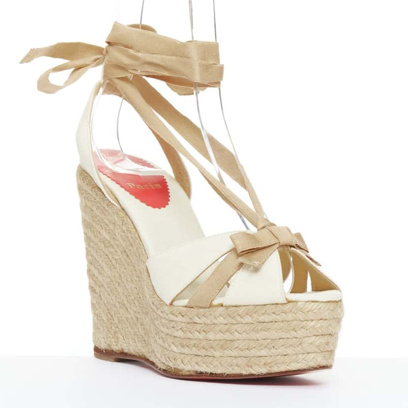 Christian Louboutin Isabelle Beige Polyester Very good condition - Back View