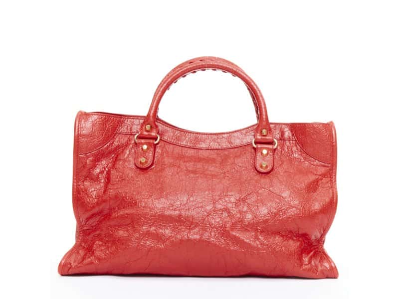 Balenciaga Giant 12 City Red Leather Very good condition - Box View