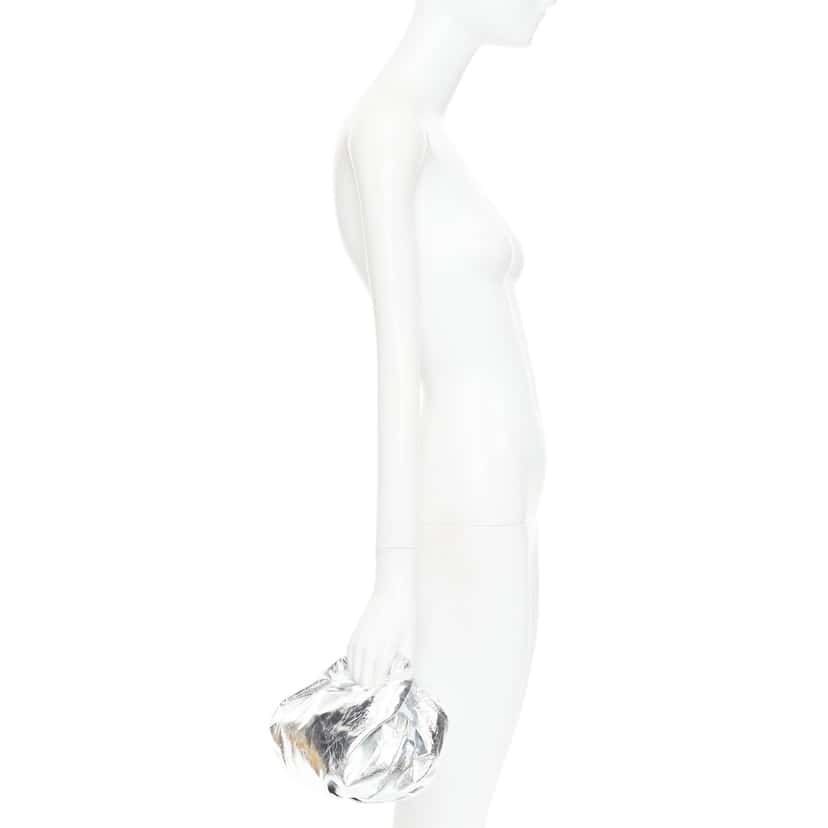 Dries Van Noten Twist Silver Leather Very good condition - Back View