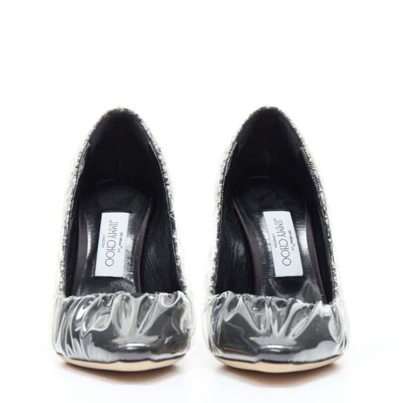 Jimmy Choo Transparent Ruche Heels Black Polyester Very good condition - Inside View