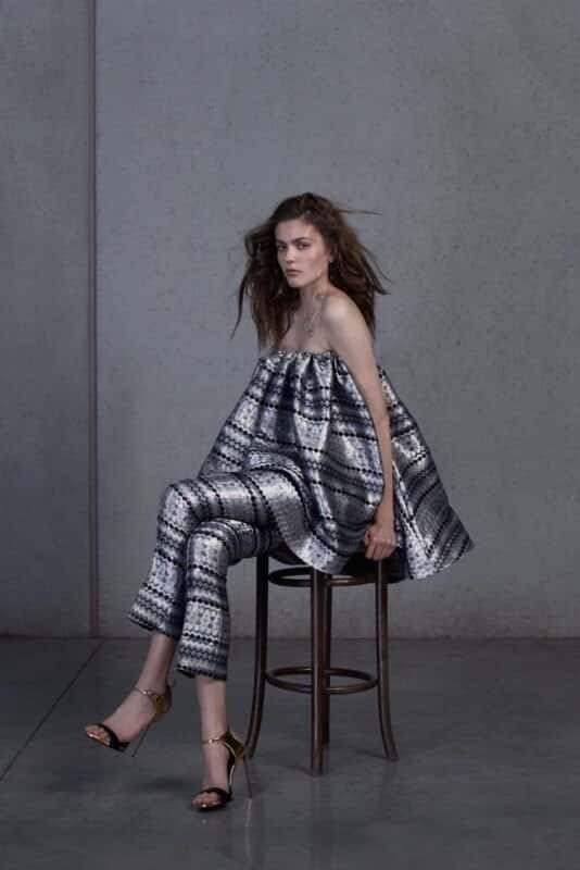 Maticevski Lurex Strapless Top Silver Polyester Very good condition - Back View