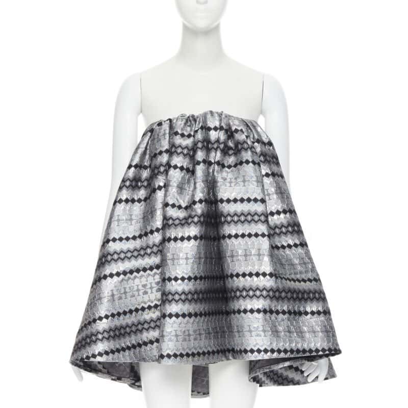 Maticevski Lurex Strapless Top Silver Polyester Very good condition - Inside View