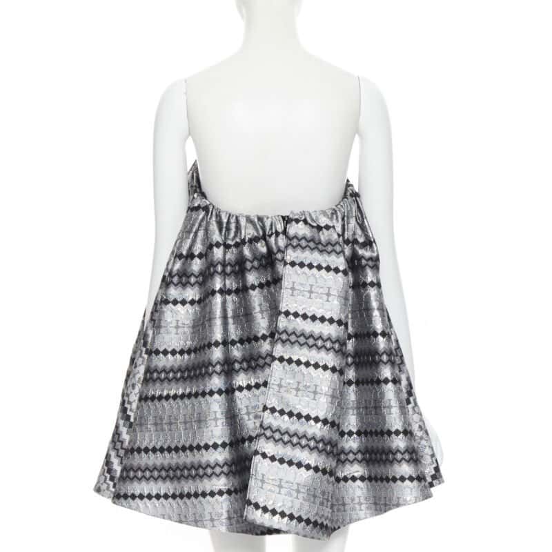 Maticevski Lurex Strapless Top Silver Polyester Very good condition - Box View