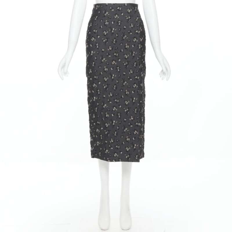 Brock Collection Cloque Pencil Skirt Grey Polyester Very good condition - Inside View