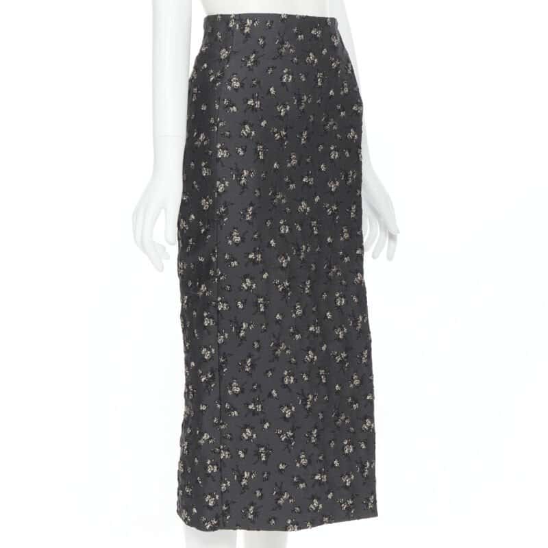 Brock Collection Cloque Pencil Skirt Grey Polyester Very good condition - Model View