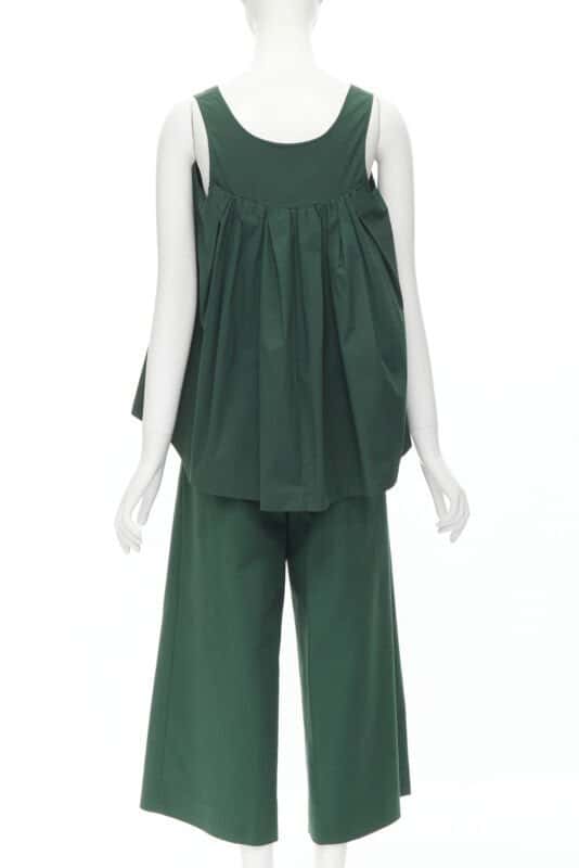 Rochas Cotton Vest Pantsuit Green Cotton Very good condition - Box View