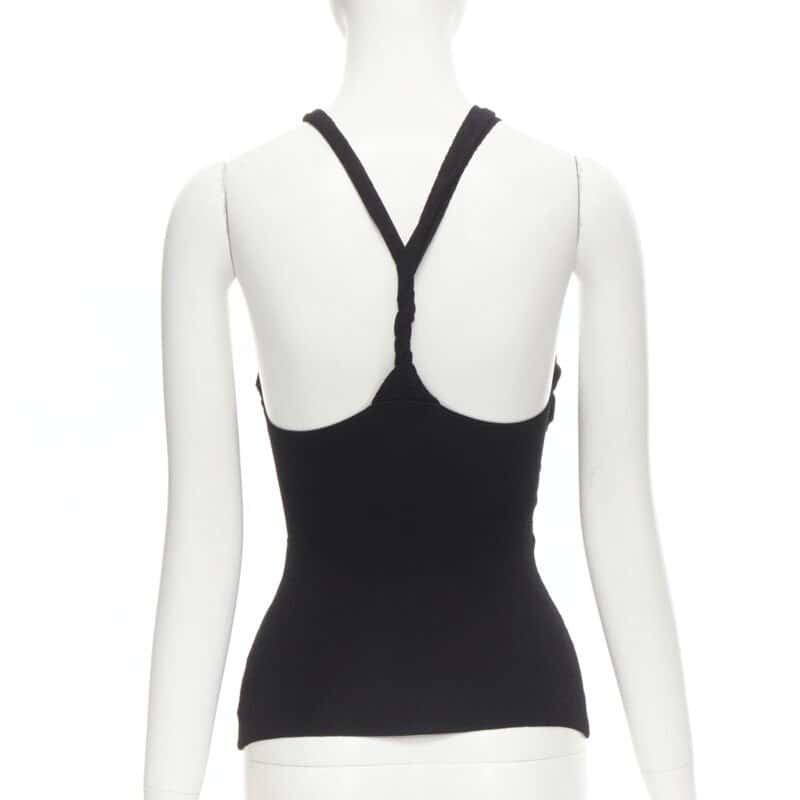 Nanushka Twist Strap Top Black Polyester Never worn - Box View