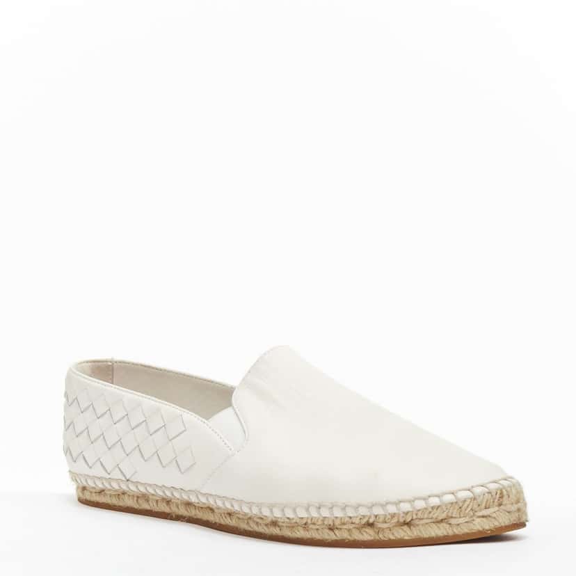 Bottega Veneta Blue Leather Espadrilles White Leather Fair condition - Back View