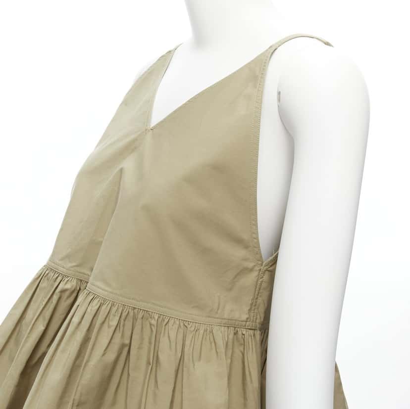 Sofie D'hoore V Neck Safari Tank Green Cotton Never worn - Back View