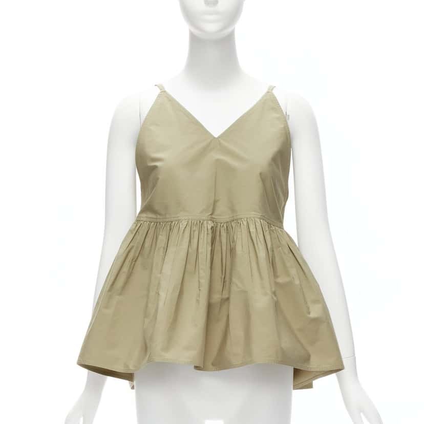 Sofie D'hoore V Neck Safari Tank Green Cotton Never worn - Inside View