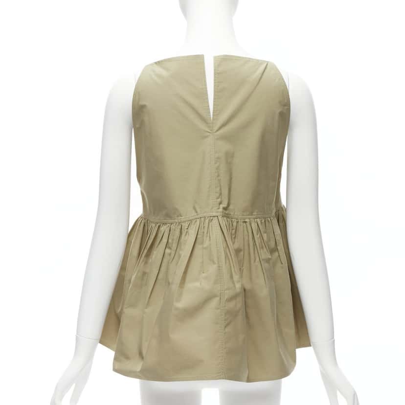 Sofie D'hoore V Neck Safari Tank Green Cotton Never worn - Box View