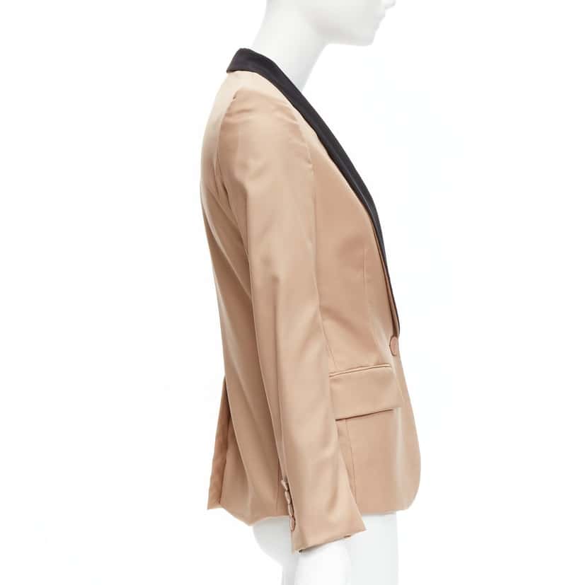 Stella McCartney Nude Multi Tux Blazer Beige Wool Very good condition - Box View