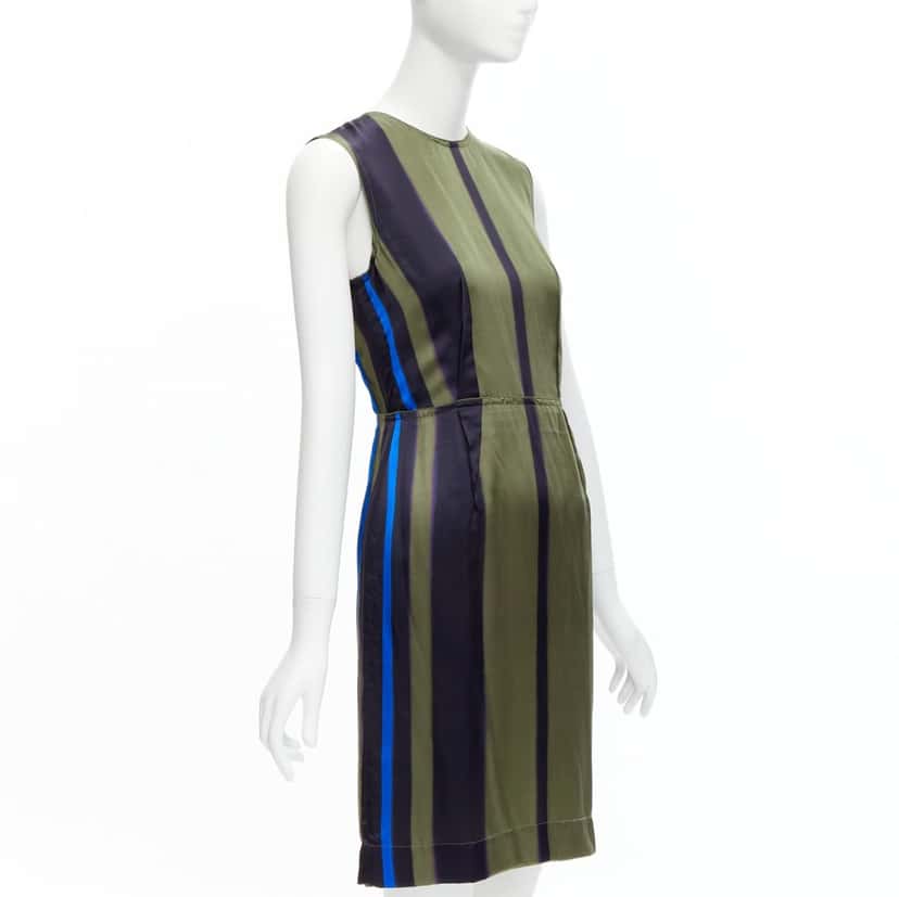 Lanvin Abstract Darts Dress MultiColor Silk Never worn - Inside View