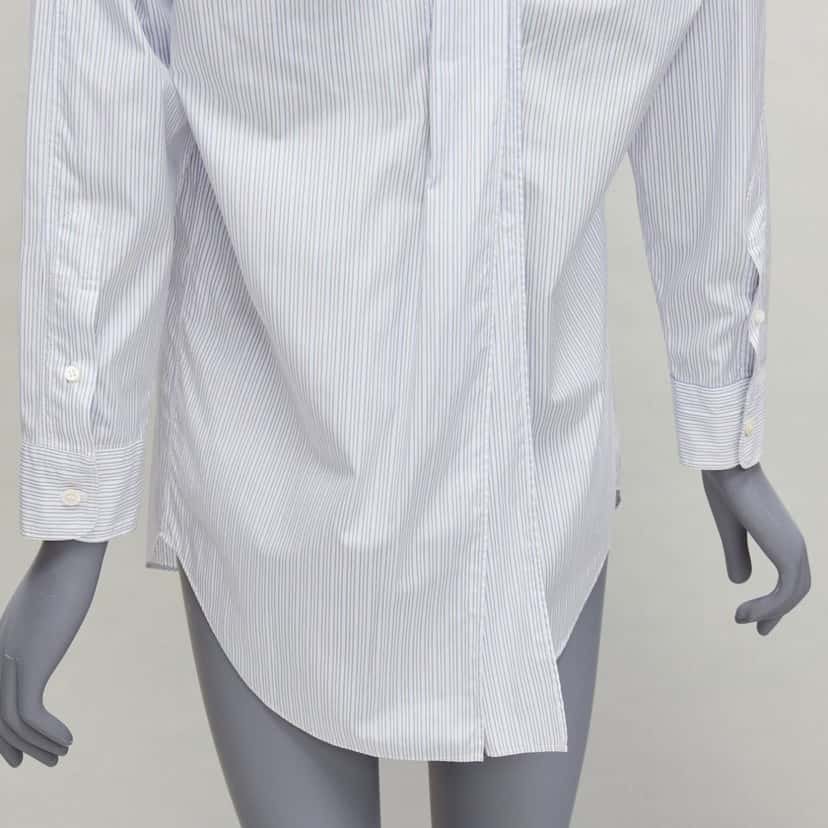 Junya Watanabe Pinstripe Split Shirt White Cotton Good condition - Back View
