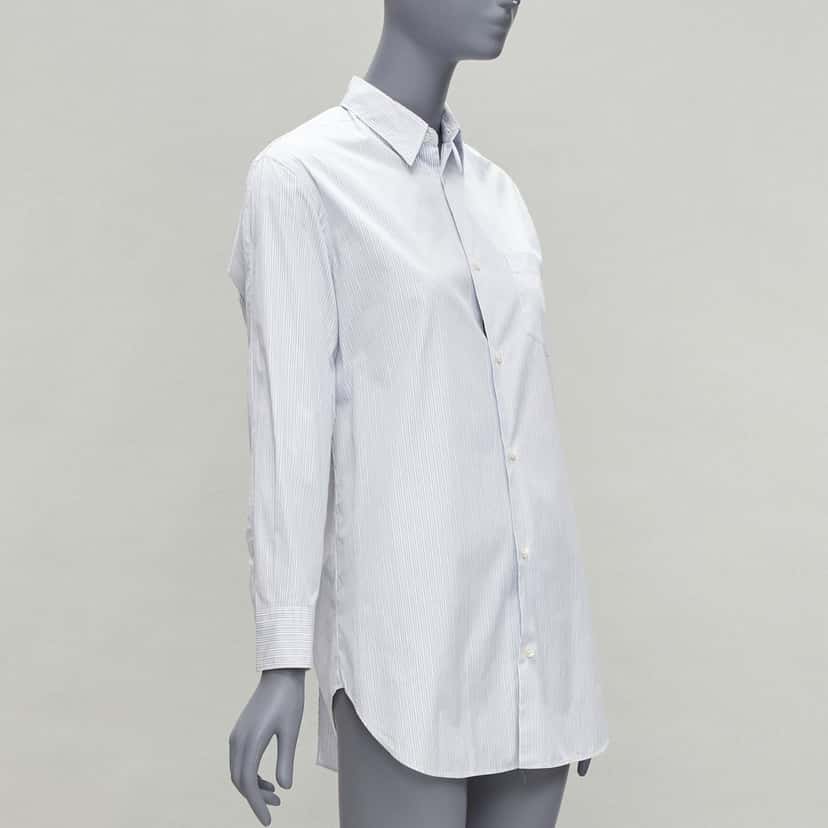 Junya Watanabe Pinstripe Split Shirt White Cotton Good condition - Model View