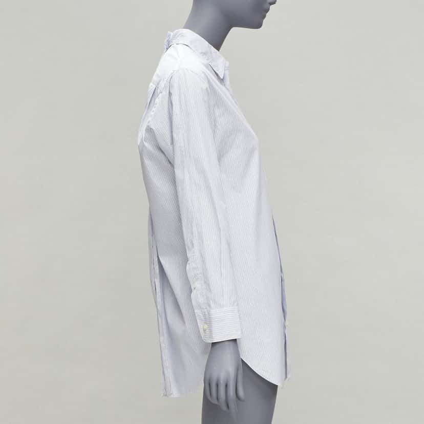 Junya Watanabe Pinstripe Split Shirt White Cotton Good condition - Box View