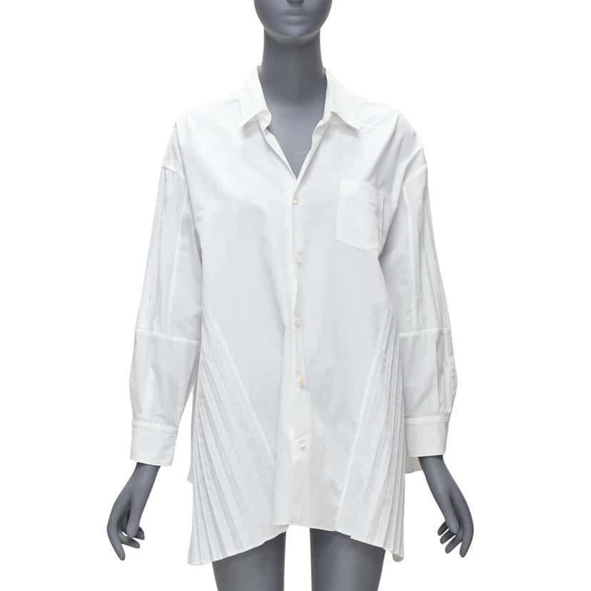 Junya Watanabe Accordion Pleat Shirt White Polyester Never worn - Front View