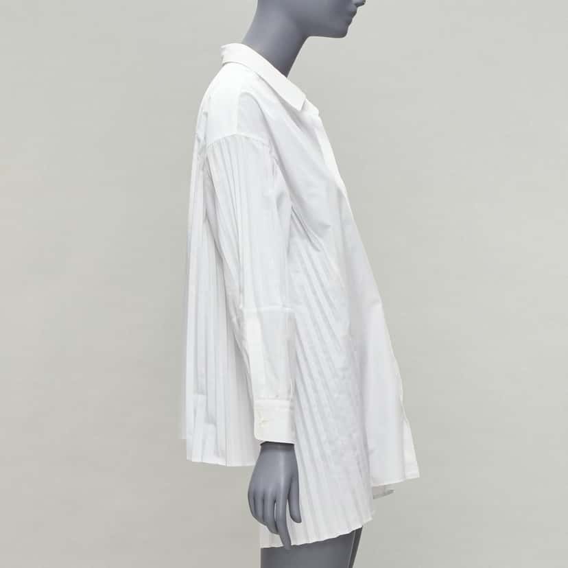 Junya Watanabe Accordion Pleat Shirt White Polyester Never worn - Model View