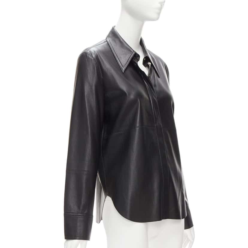 Nanushka Vegan Leather Shirt Black Very good condition - Inside View