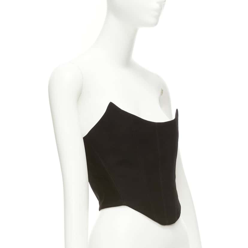 ROZIE CORSETS Boned Corset Top Black Polyester Never worn, with tag - Inside View