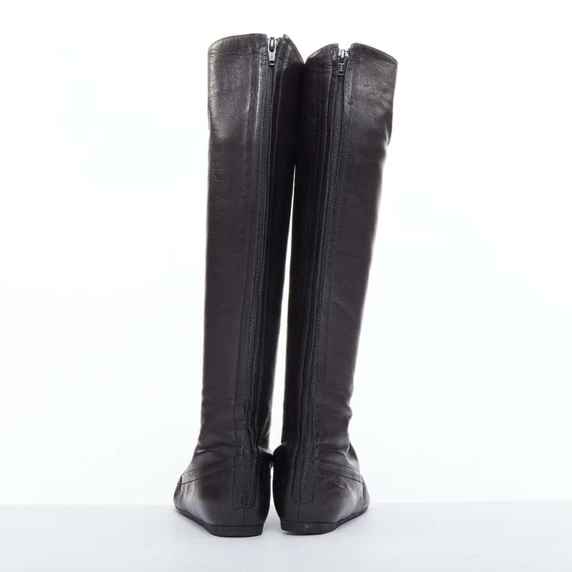 Lanvin Patent Corset Lace Boots Black Leather Very good condition - Box View