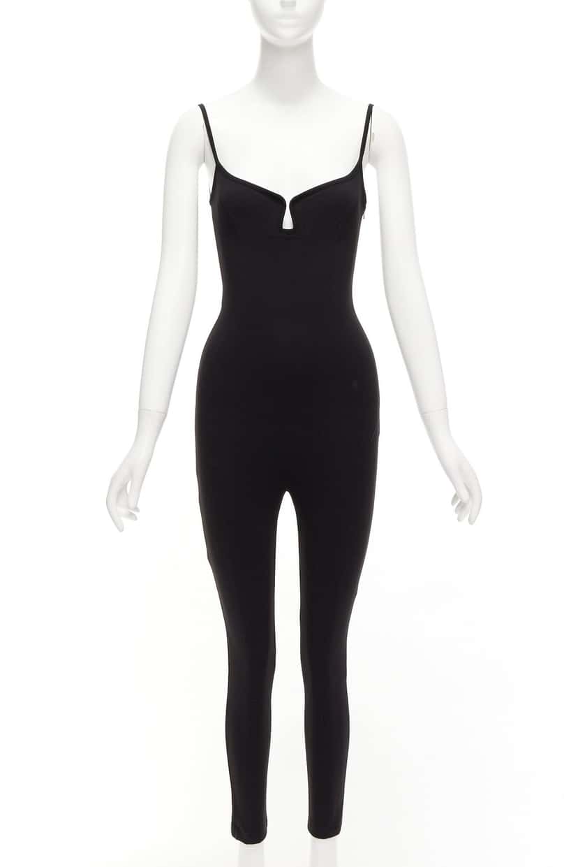 Paris Georgia Sweetheart Jumpsuit Black Viscose Never worn, with tag - Front View