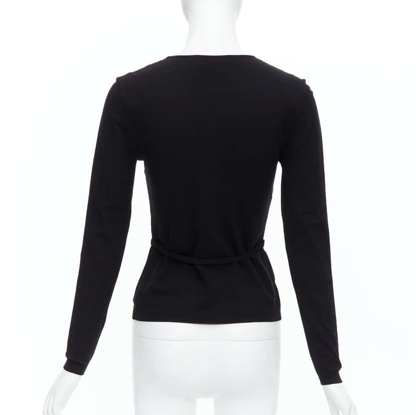 Giambattista Valli Overlay Bow Lace Sweater Black Viscose Never worn - Box View