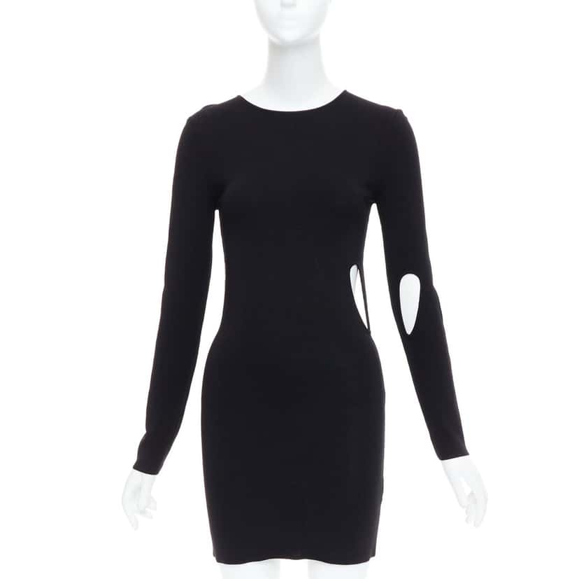 Rohe Cut Out Dress Black Viscose Never worn - Front View