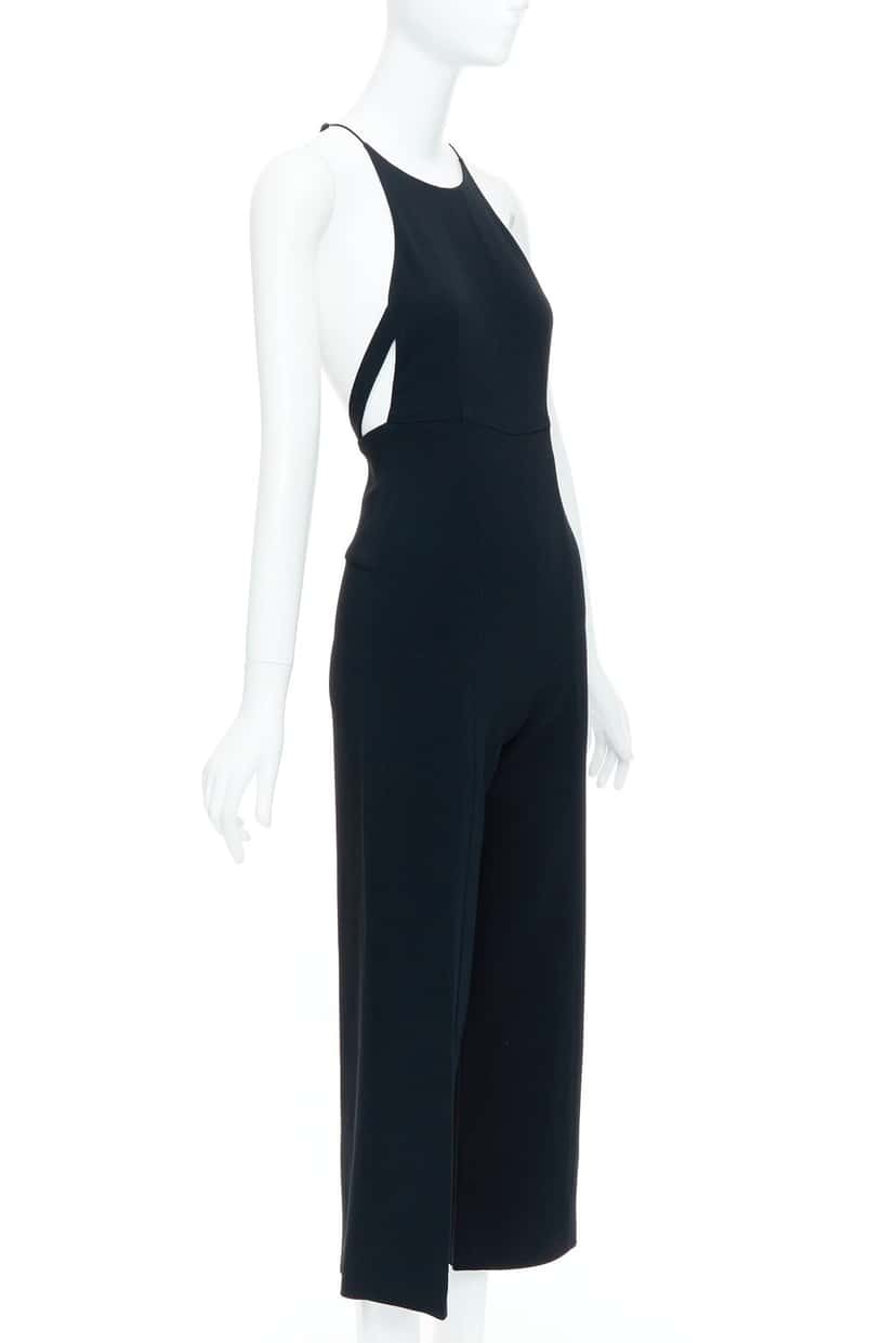 Narciso Rodriguez Black Cutout Jumpsuit Black Polyester Very good condition - Front View