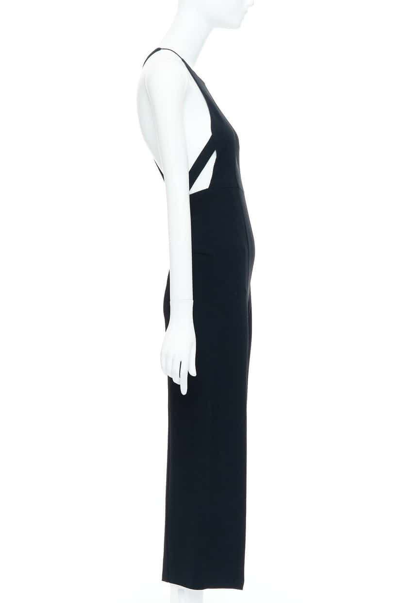 Narciso Rodriguez Black Cutout Jumpsuit Black Polyester Very good condition - Model View