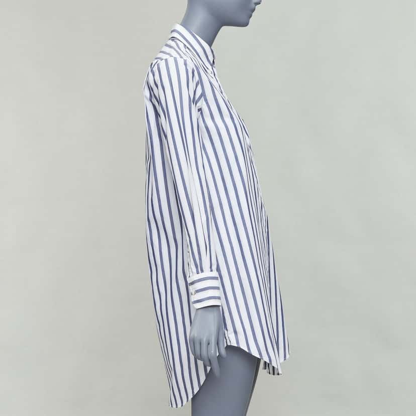 Thom Browne Stripe Shirt Dress Blue Cotton Good condition - Model View