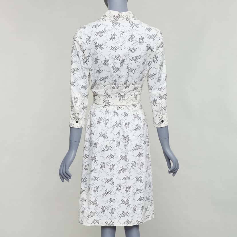 Bottega Veneta Floral Wrap Dress Beige Cotton Good condition - Box View