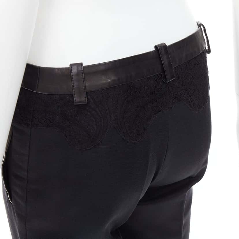 Versace Cropped Vintage Pants Black Cotton Very good condition - Back View