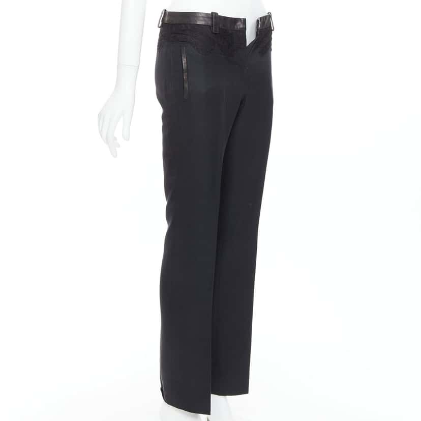 Versace Cropped Vintage Pants Black Cotton Very good condition - Inside View