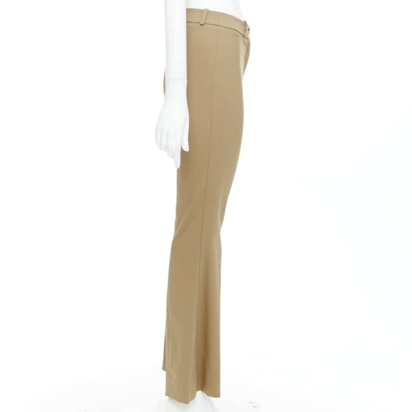 Michael Kors Wool Flared Pants Khaki Wool Very good condition - Model View