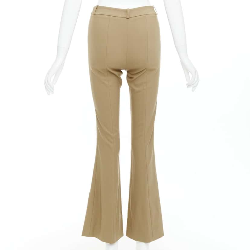 Michael Kors Wool Flared Pants Khaki Wool Very good condition - Box View