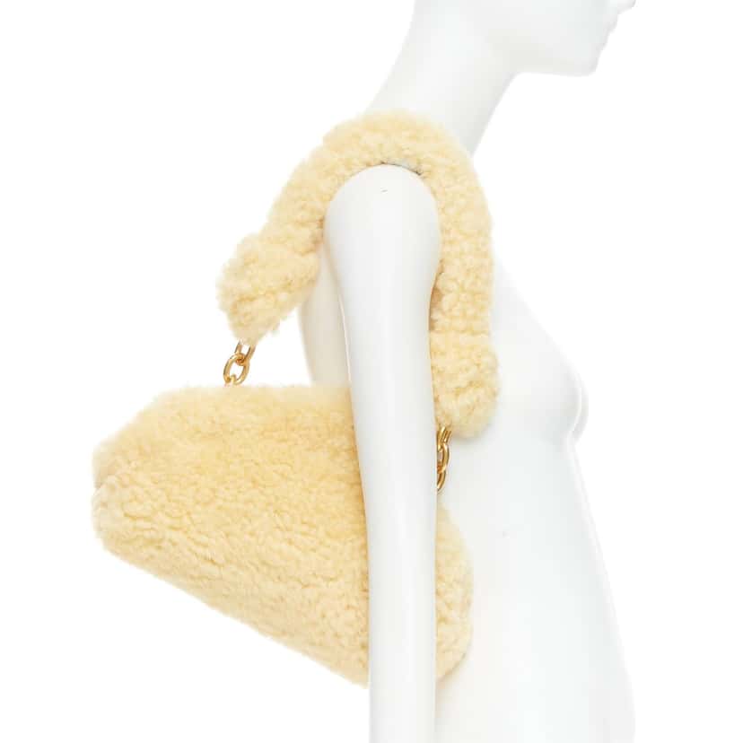 Bottega Veneta Sherpa Yellow Fur Very good condition - Back View