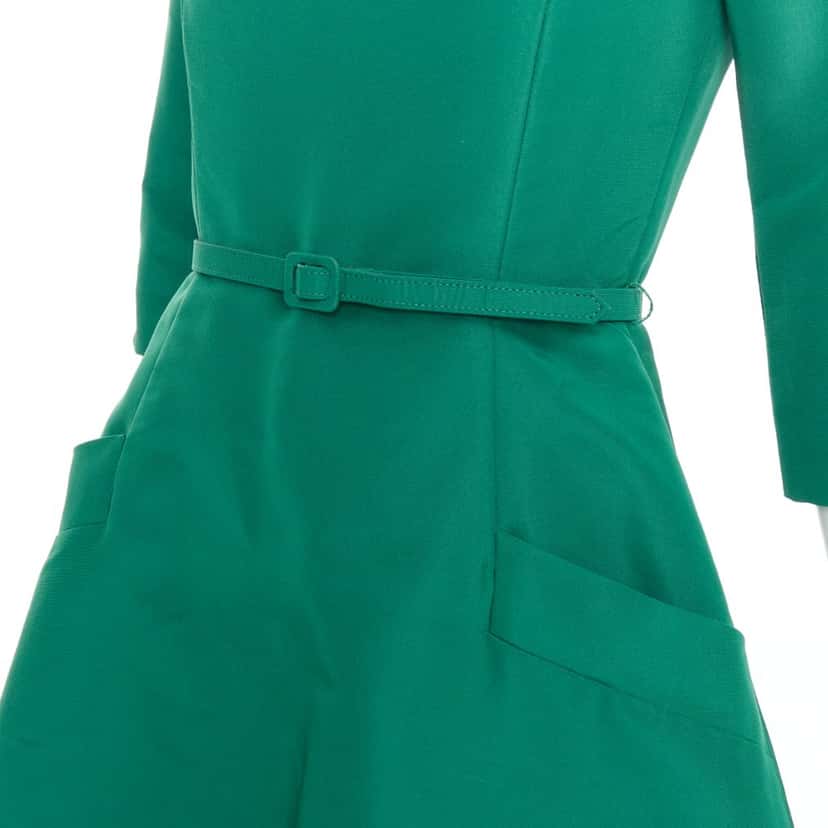 Oscar de la Renta Product Green Silk Very good condition - Back View