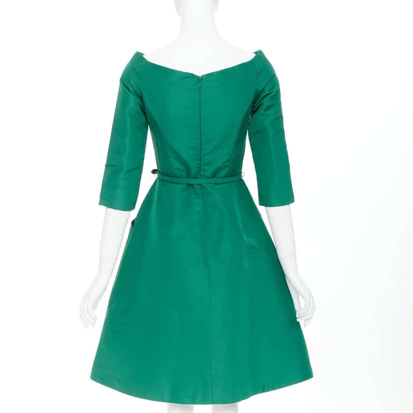 Oscar de la Renta Product Green Silk Very good condition - Box View