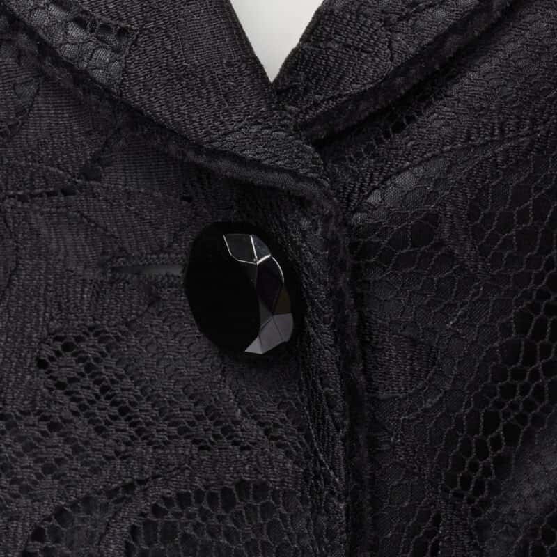 Emporio Armani Black Lace Fitted Blazer Black Polyester Never worn - Back View