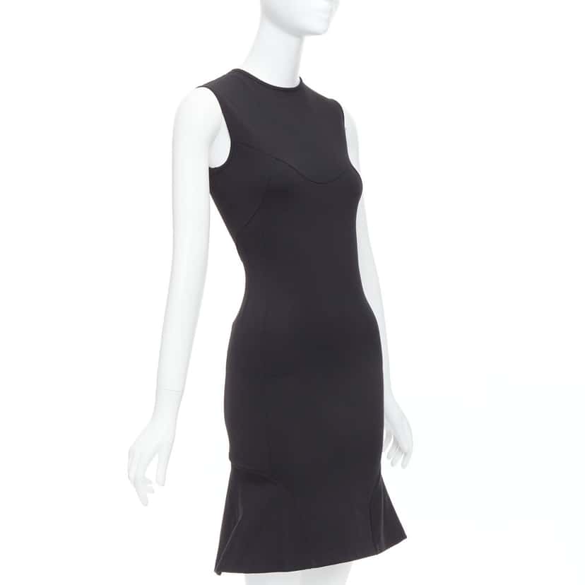 Stella McCartney Kick Flare Dress Black Cotton Never worn, with tag - Inside View