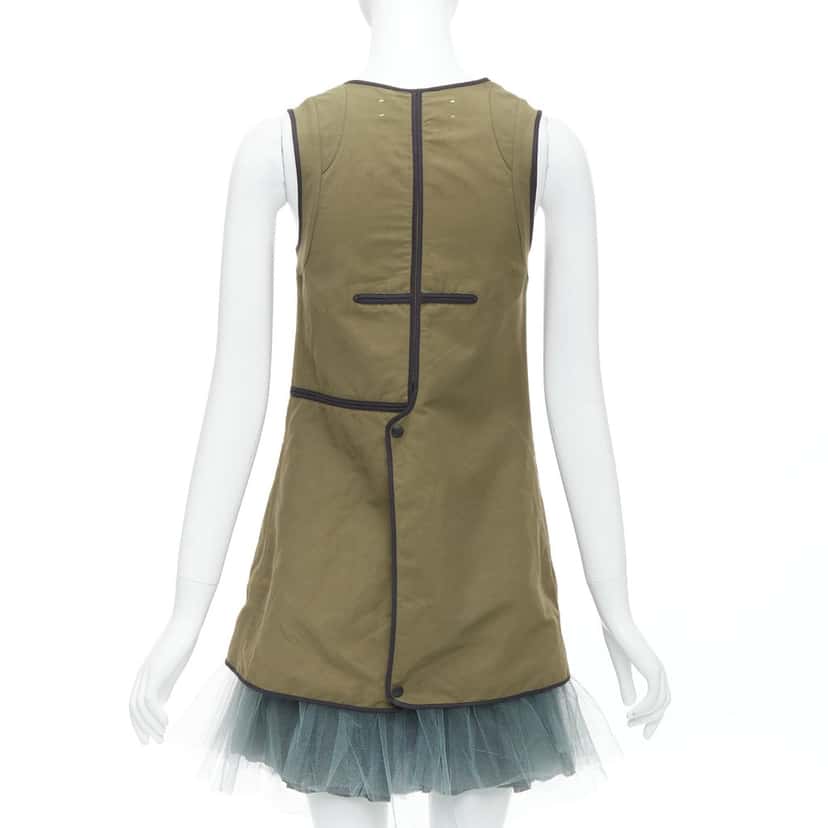 Marni Utility Vest Dress Khaki Polyamide Very good condition - Box View