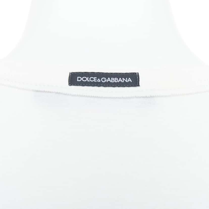 DOLCE & GABBANA Lace Overlay Tank Black Cotton Never worn - Back View
