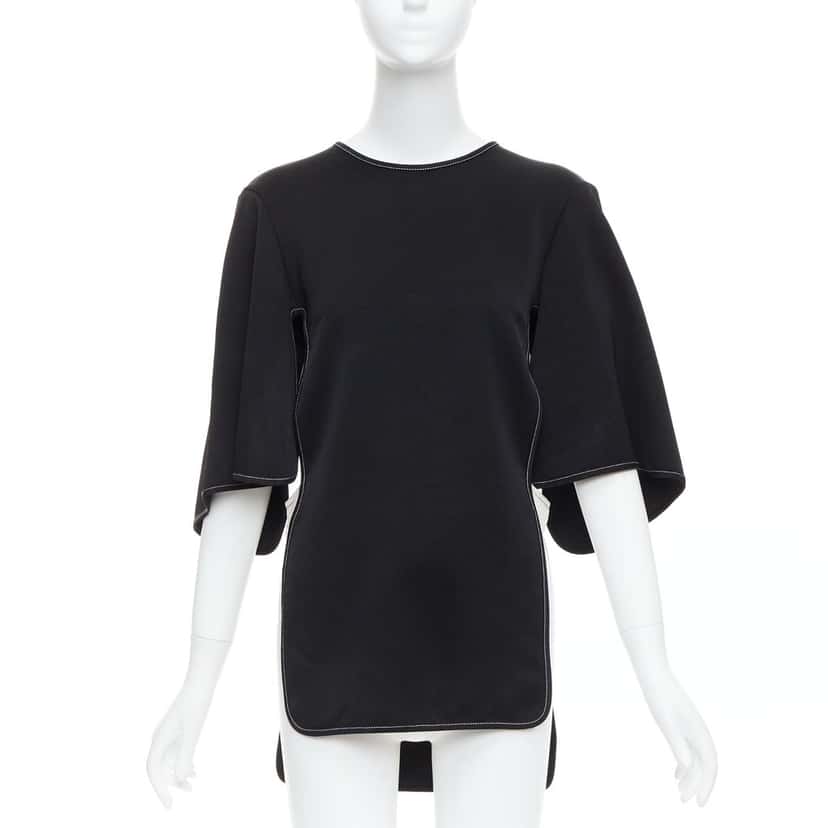 Ellery Bicolor Hi-Low Top Black Polyester Never worn - Back View