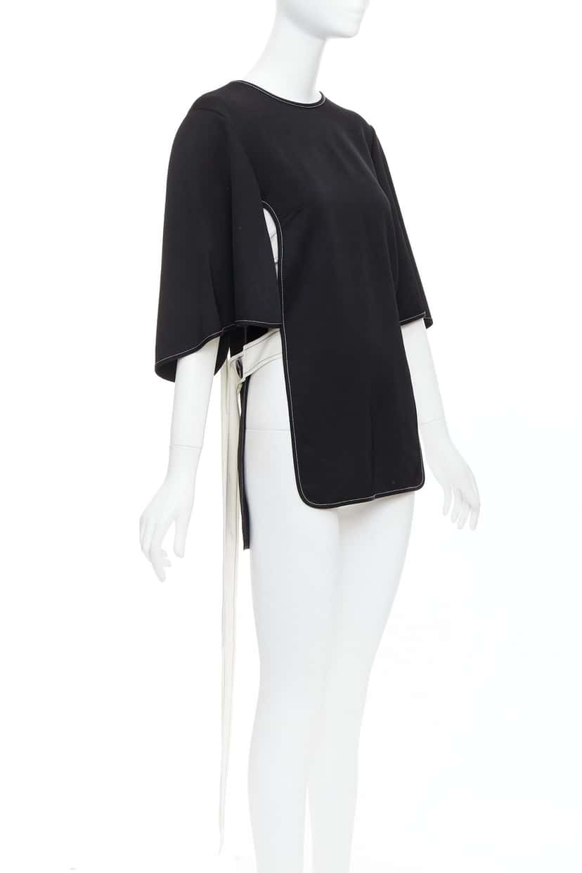 Ellery Bicolor Hi-Low Top Black Polyester Never worn - Inside View