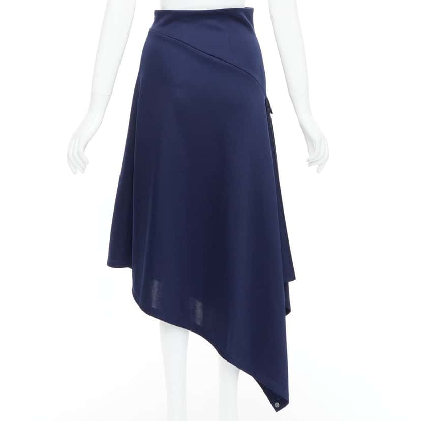 JW Anderson Flap Bias Skirt Navy Polyester Never worn - Box View