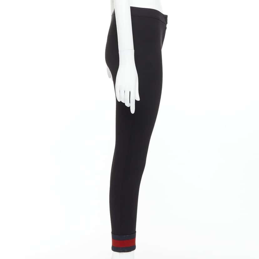 Gucci Web Cuff Pants Black Viscose Very good condition - Model View