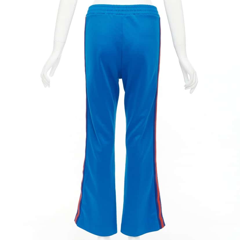Gucci Web Flared Pants Blue Polyester Fair condition - Box View