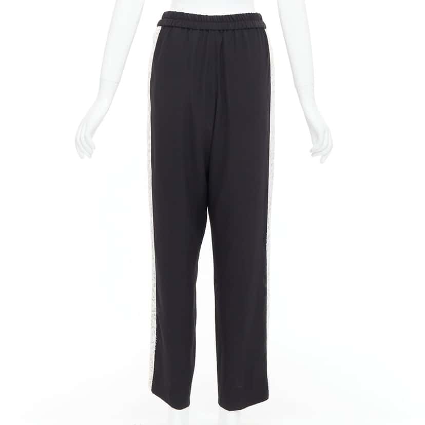 Stella McCartney Lace Trim Pants Black Silk Never worn, with tag - Box View